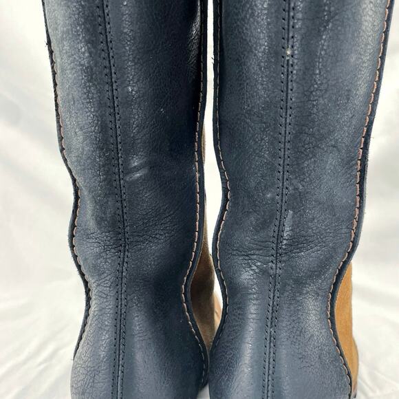 Sorel Cate the Great Elk Black & Tan Knee High Lace Up Suede Boots Size 9 - Picture 15 of 15